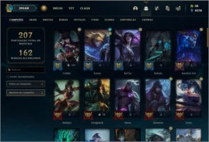 Conta DIAMANTE 4 com 52 skins e 65 champs - League of Legends LOL