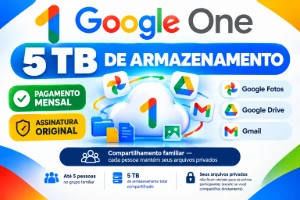 Google One 5 TB Original | Fotos, Drive e Gmail | 30 Dias - Assinaturas e Premium