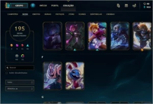 Conta de LoL com 195 skins incluindo Ryze Triunfante - League of Legends