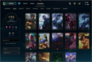 Conta de LoL com 195 skins incluindo Ryze Triunfante - League of Legends