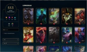 CONTA COM 553 SKIN + LEVEL 296 + ALL CHAMPS - League of Legends LOL