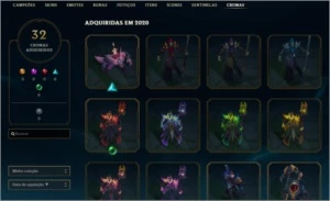 CONTA COM 553 SKIN + LEVEL 296 + ALL CHAMPS - League of Legends LOL