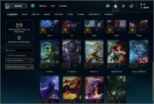 Conta ouro 1 na MD5 sem email verificado com 24 champs - League of Legends LOL
