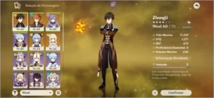 Zhongli / Ganyu/ Childe / Keqing / Tumulo do Lobo - Genshin Impact