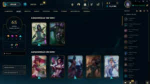 vendo conta lol 65 skins ultimo elo bronze