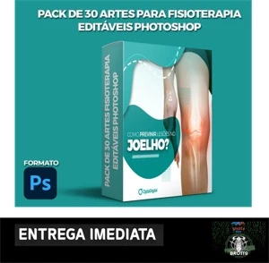 Pack De 30 Artes Para Fisioterapia Editáveis Photoshop - Serviços Digitais