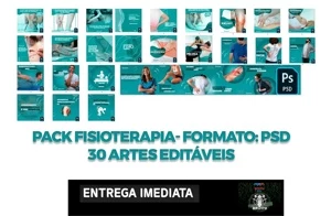 Pack De 30 Artes Para Fisioterapia Editáveis Photoshop - Serviços Digitais