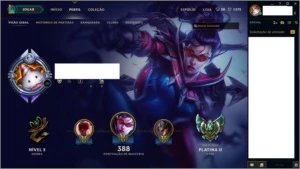 Acc borda DIAMOND, atualmente platina 2  + 100 champions!!! - League of Legends LOL