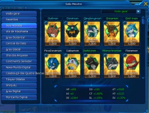 Conta Dmo (2 Sss+, Ot Vice, Miracle Brace + 3K Seal At/Ht) - Digimon Masters Online