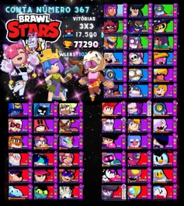 Conta de Brawl Stars com 80 Hipercargas (367)