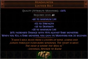 HeadHunter - Path Of Exile (POE) - Outros