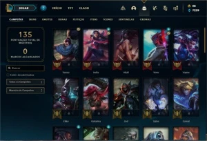 Conta Platina 2 com 50 Champs e 30 Skins + Ryze Triunfante - League of Legends LOL