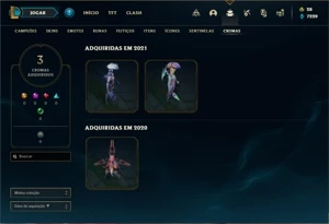 Conta Platina 2 com 50 Champs e 30 Skins + Ryze Triunfante - League of Legends LOL