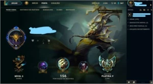 CONTA LOL(LEAGUE OF LEGENDS) PLATINA V  (EMAIL CONFIRMADO)