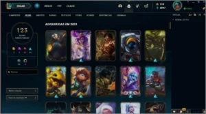 Conta lol Gold 4 com 123 skins - League of Legends