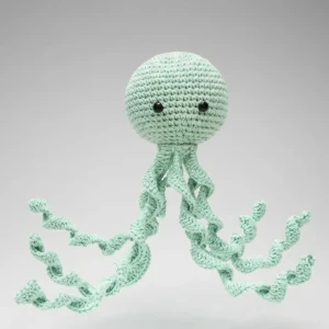 Polvo Newborn Verde Claro Amigurumi - Artesanato e Personalizados