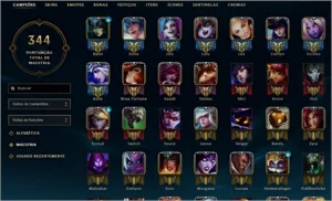 Conta League Of Legends (gold V, 345 Skins, 263 Ícones...) LOL