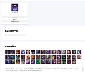 Conta para smurf - League of Legends LOL