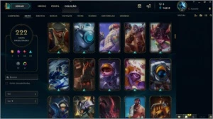 Conta league of legends D5 todos os champs + 222 skins LOL