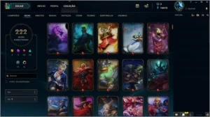 Conta league of legends D5 todos os champs + 222 skins LOL