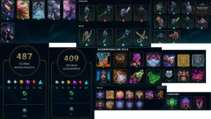 Conta Lol Full Champs/ 424 Skins(2 Ult, 13 Míticas) Lvl 831 - League of Legends
