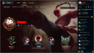 Conta LOL, platina V, todos os campeões e diversas skins - League of Legends