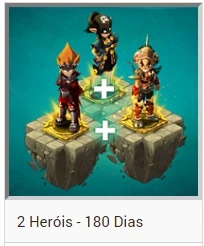 PACOTE +2 HEROIS 180 DIAS (TODOS SERVIDORES) - Wakfu