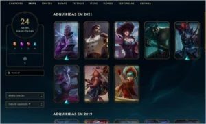 Conta Platina IV, 65 champs, 24 skins + Valorant com 2 passe - League of Legends LOL