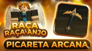 Conta the forge Arcane Pickaxe + Angel Race / Raça Anjo - Roblox