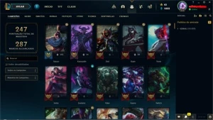 conta lol com bastante skins e cromas (b3 50lp) - League of Legends