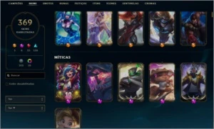CONTA LOL COM 350+ SKINS (OURO 4) - League of Legends