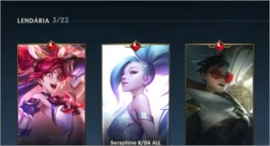 Conta wild rift barata 18 skins e 3 skins lendárias - League of Legends LOL