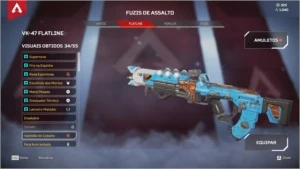 CONTA APEX LEGENDS COM HERANÇA CAUSTIC E 141 ITENS LENDÁRIOS