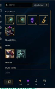 Vendo Conta LoL Platina com varios champs e skins - League of Legends