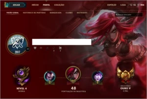 Conta Gold V, 23 Champions, 4 Skins - League of Legends LOL