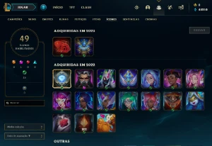 Conta PLATINA 4 | 61% Win - Lol (League Of Legends) Elomoon