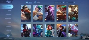 Conta Mobile Legends - Glória Mitica/50 Heros/TOP