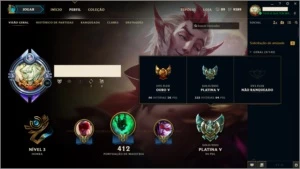Conta Plat 5 (94 PDL) - Flex Gold 5 (Borda Diamante) - League of Legends LOL