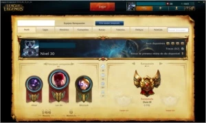 Conta Ouro 3, 82 campeões com skins raras - League of Legends LOL