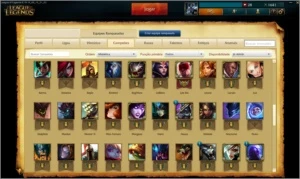Conta Ouro 3, 82 campeões com skins raras - League of Legends LOL