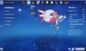 Conta AR53 | Chasca + Mualani + Dehya + Mizuki + Lauma - Genshin Impact