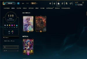 Ferro 1 com 140 Champs e 119 Skins  ( MID / JG / SUP ) - League of Legends LOL