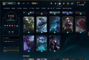Ferro 1 com 140 Champs e 119 Skins  ( MID / JG / SUP ) - League of Legends LOL