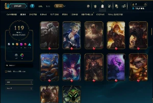 Ferro 1 com 140 Champs e 119 Skins  ( MID / JG / SUP ) - League of Legends LOL
