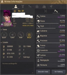 CONTA BLACK DESERT PVP E PVE END GAME 305 AP 375 DP DE KUTUM