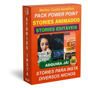 Pack de Stories Animado Editáveis no Power Point para Insta! - Outros