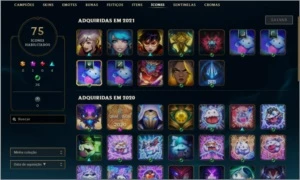 CONTA LOL DIAMANTE IV MUITA SKIN - League of Legends
