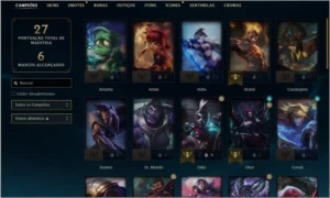 CONTA LOL DIAMANTE IV MUITA SKIN - League of Legends