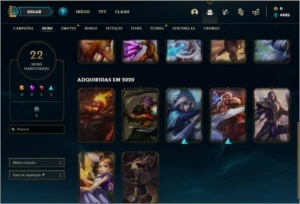 CONTA LOL DIAMANTE IV MUITA SKIN - League of Legends
