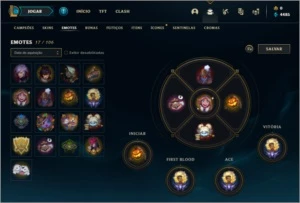 CONTA LOL DIAMANTE IV MUITA SKIN - League of Legends